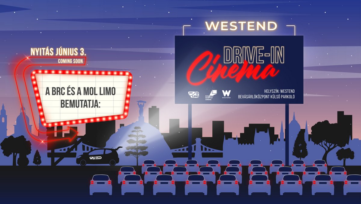 A Budapest Rooftop Cinema és MOL Limo bemutatja: Westend Drive-In Cinema