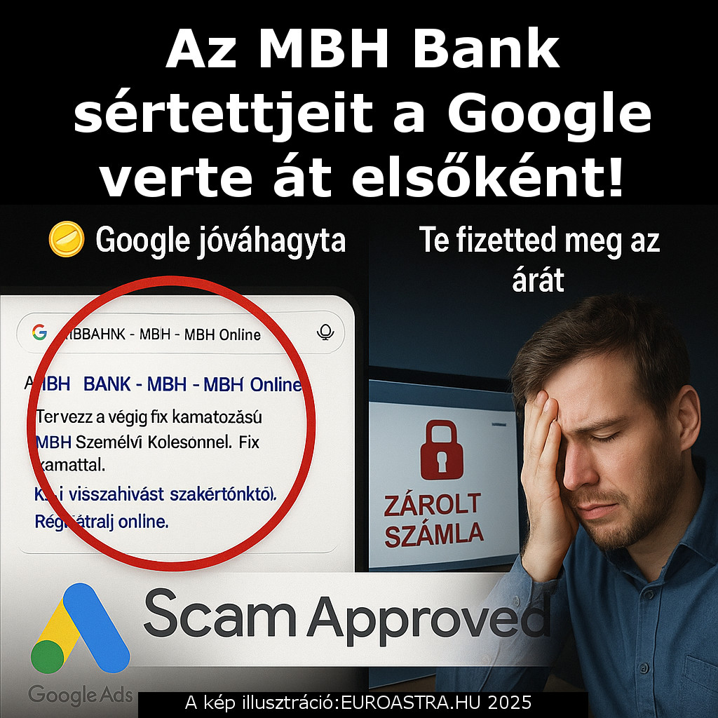Az MBH Bank sértettjeit a Google verte át elsőként!